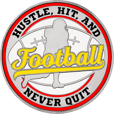 Yellow "Football" with Red Outer Circular Borders